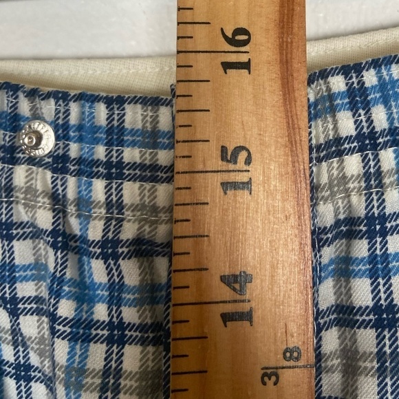 Pleetway Men’s Pajama Set Size Large Balloon Seat Plaid Blue and White - Picture 10 of 12